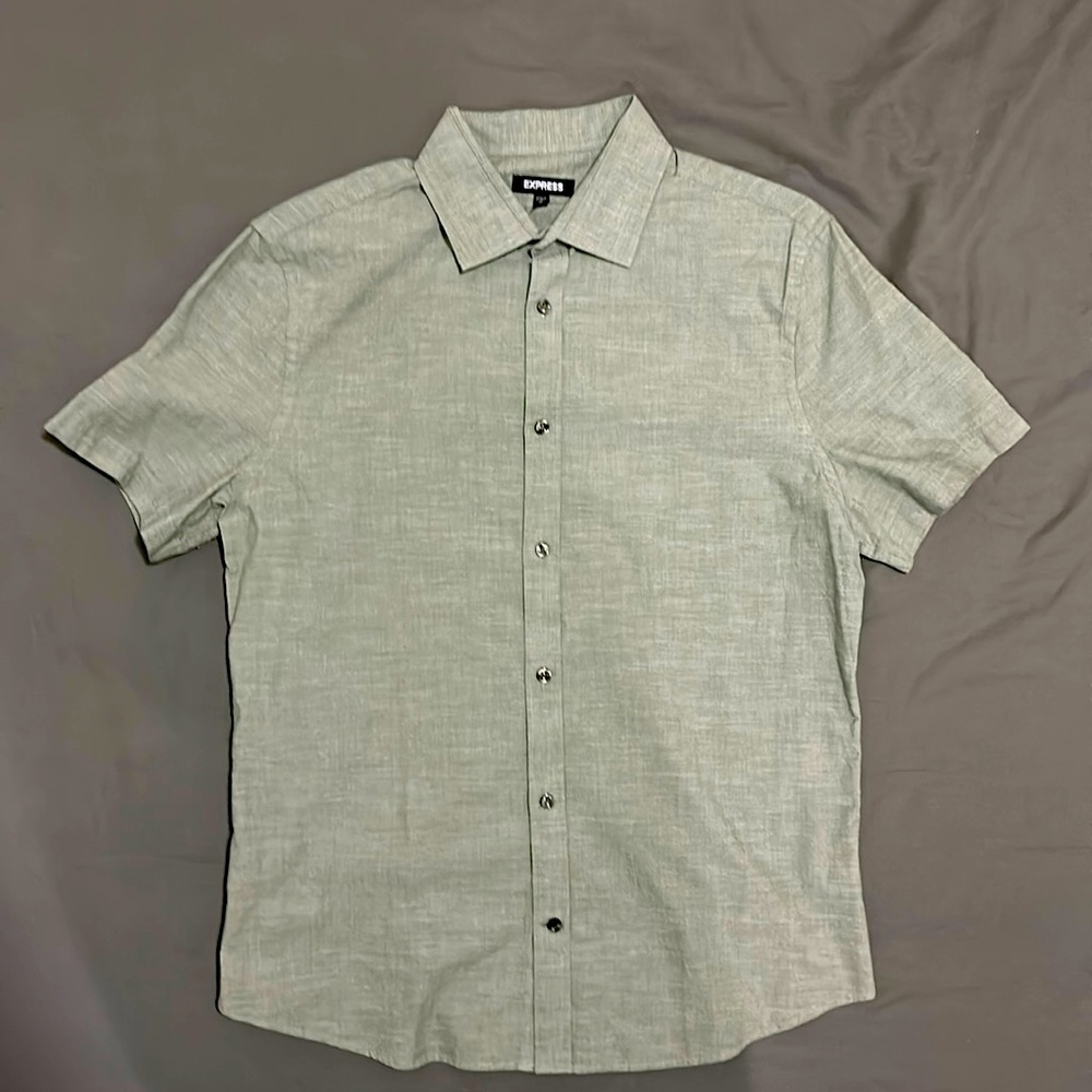 Express Short Sleeve Chambray Shirt
